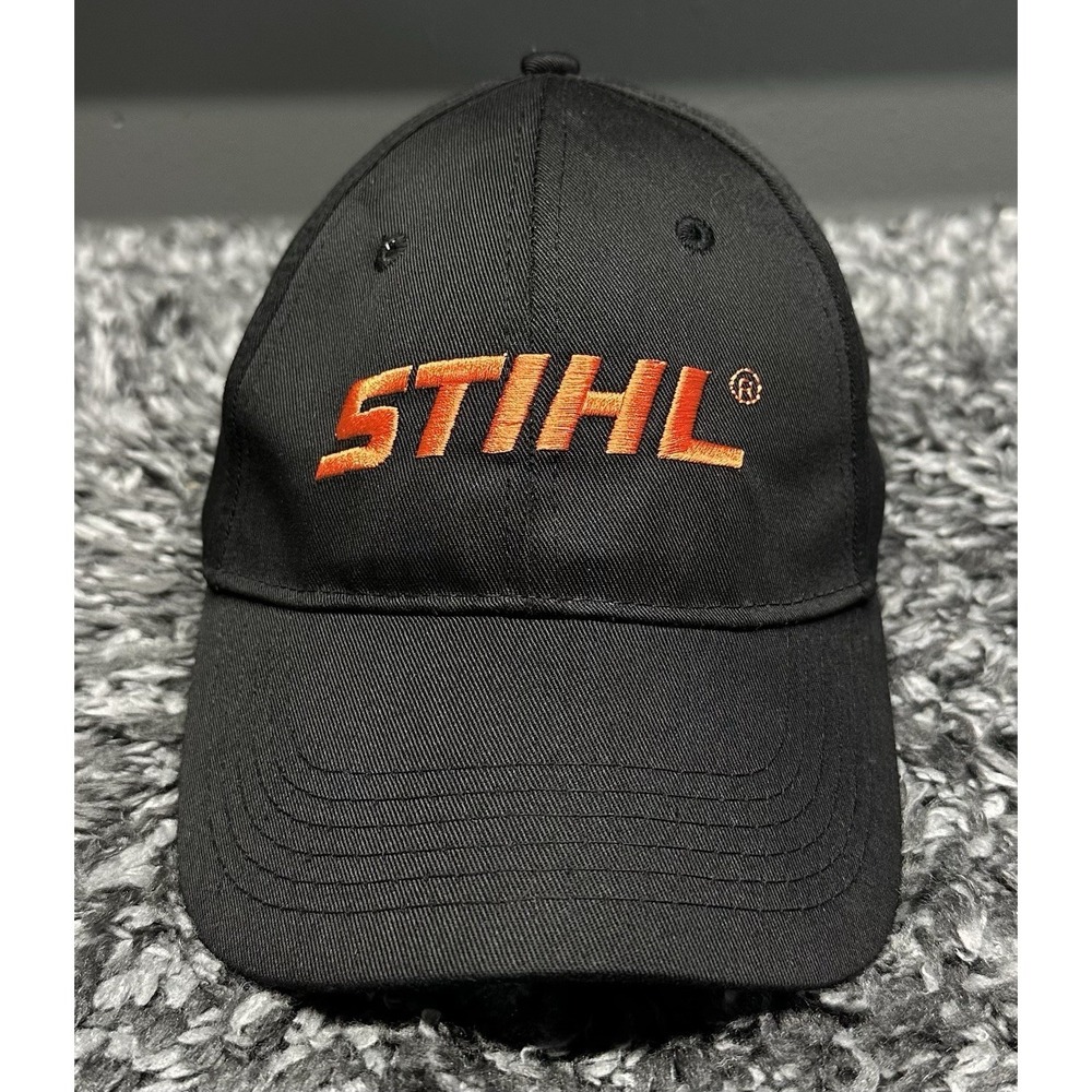 STIHL‎ Hat Cap Snapback Mens Adjustable Black Chainsaw Lumberjack Workwear